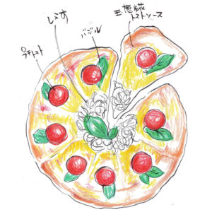 トマトソースしらすピザ