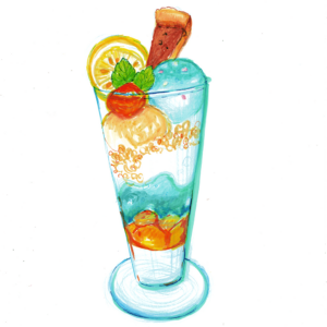 柳島キッチン「湘南レモンとソーダの夏パフェ」